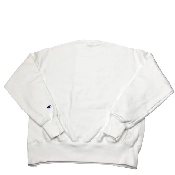 Champion Reverse Weave White Crewneck Sweatshirt Mens Medium Never Been Worn - Picture 2 of 11